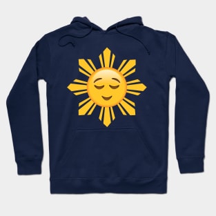 Filipino Sun Relieved Face Emoji Hoodie